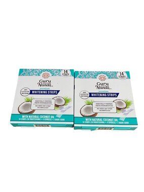 Guru Nanda Premium Whitening Strips With Natural Coconut Oil 2 Boxes